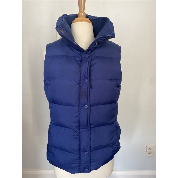 J.Crew Vest Womens S Blue Down Puffer Outdoor Quilted Lightweight Preppy - Picture 1 of 12
